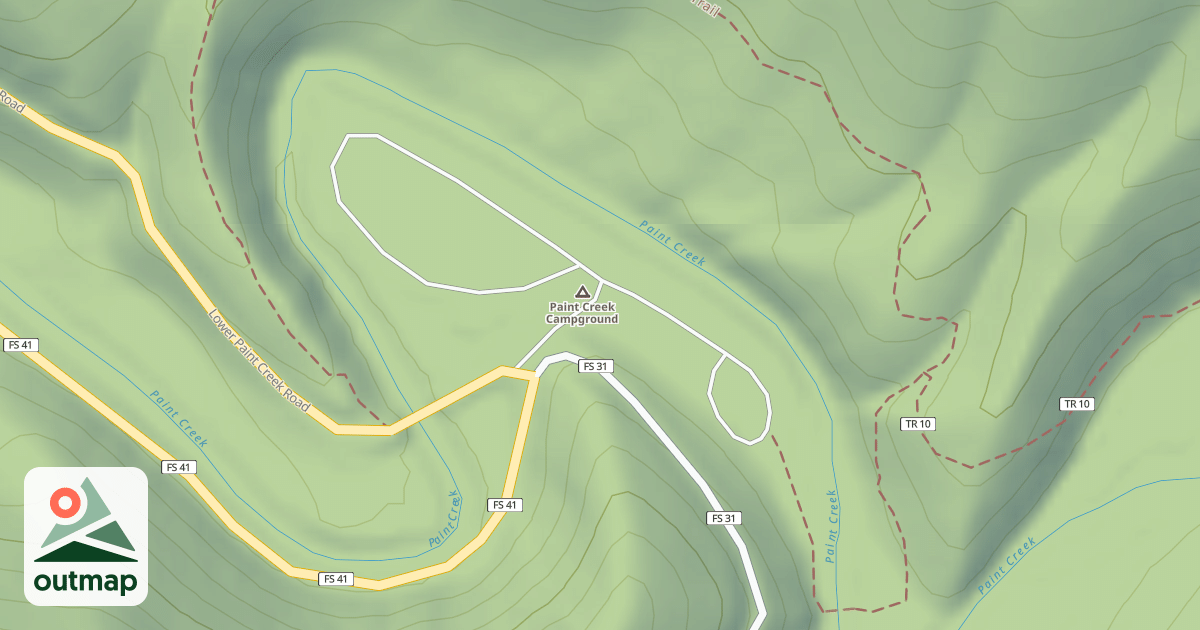 Map of PT CR CAMP LOOP RT