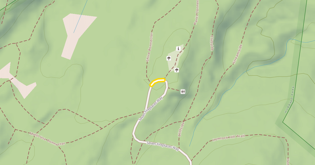 Map preview of Seven Fireplaces Way