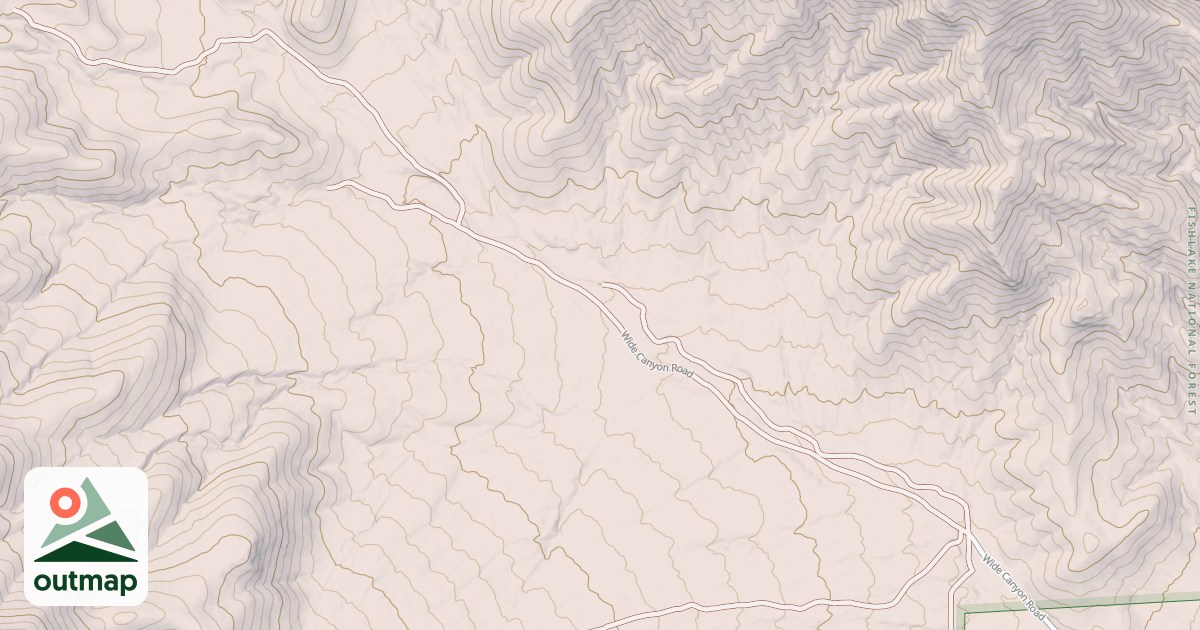 Map of WIDE CANYON