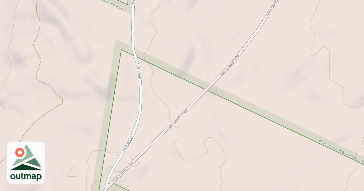 Map of Twin Lakes Trail