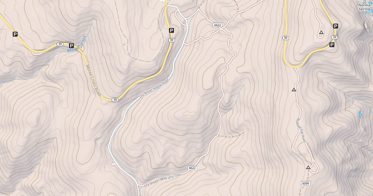 Map preview of DRY BREAD UPPER ATV TRAIL