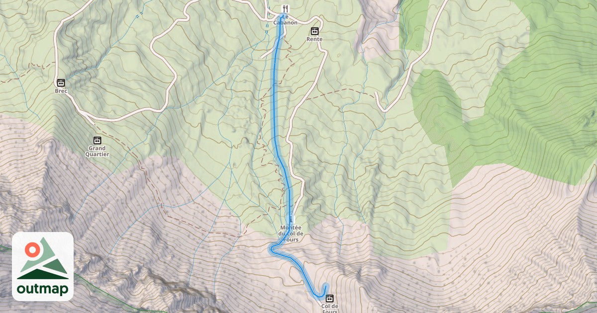 Map of Col de Fours