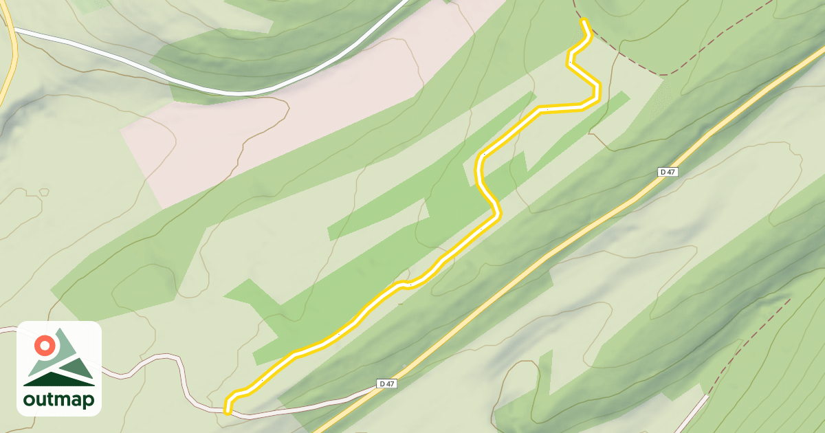 Map of Renard Bleu - Retour par le bois