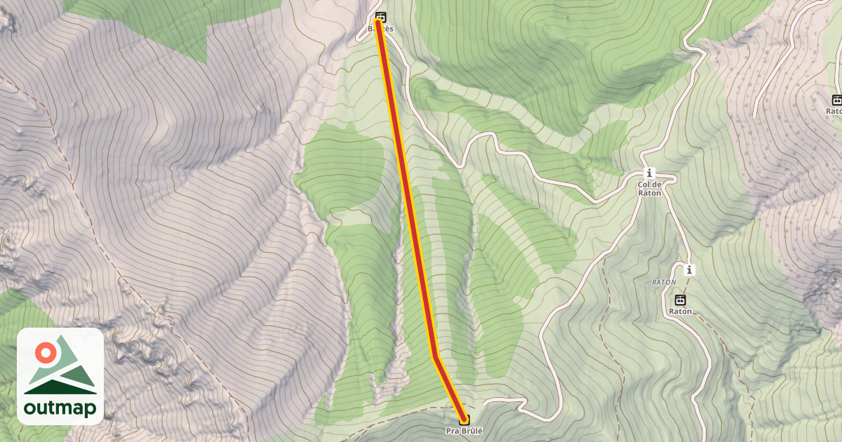 Map of Pra Brûlé
