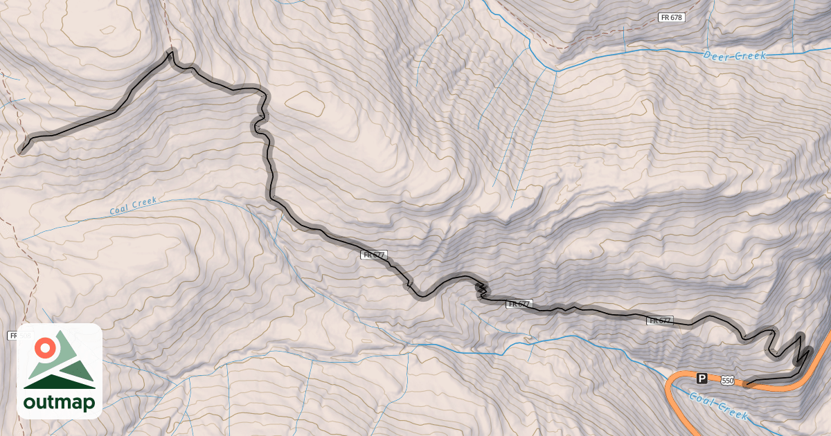 Map of Coal Creek Trail