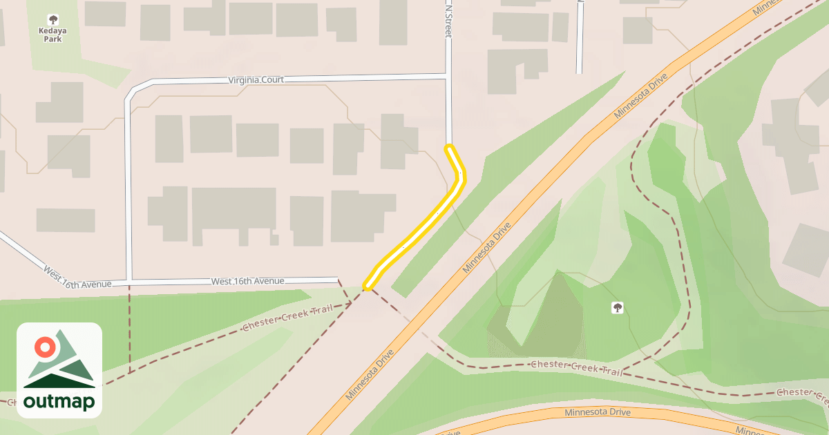 Map of Chester Creek Trail