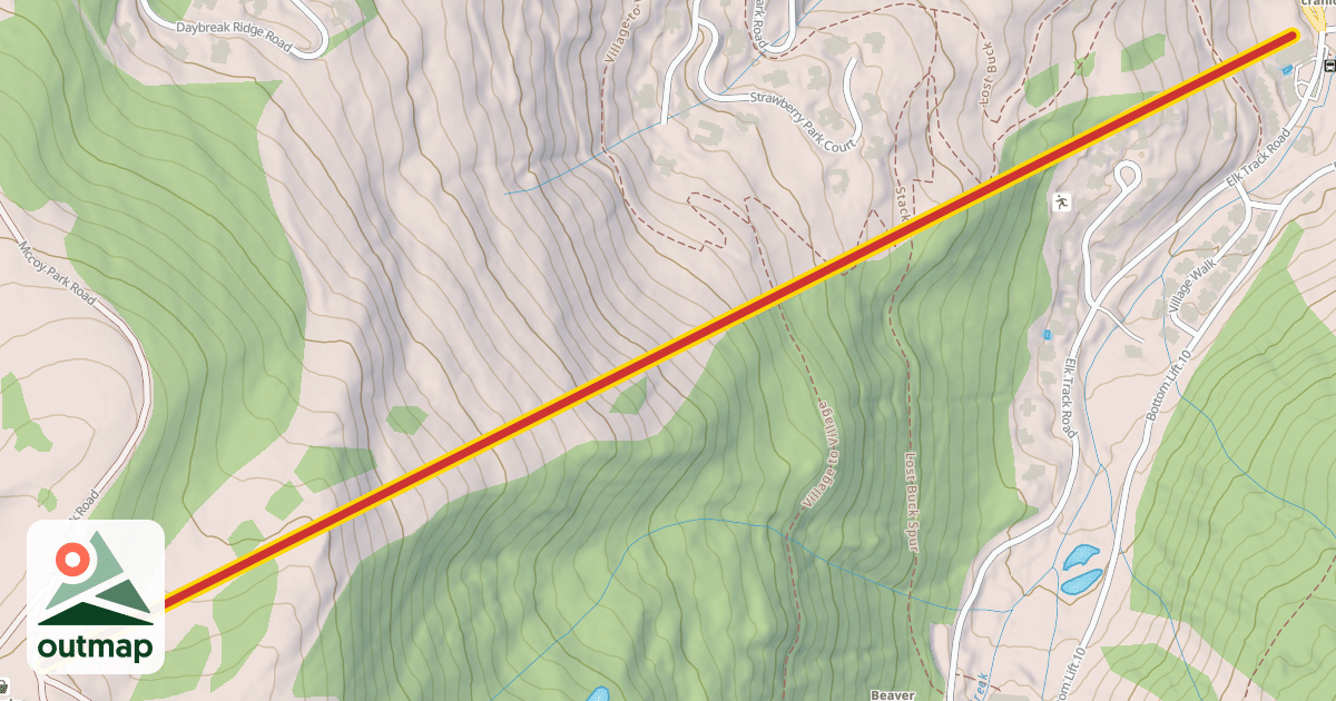 Map of Strawberry Park Express Lift