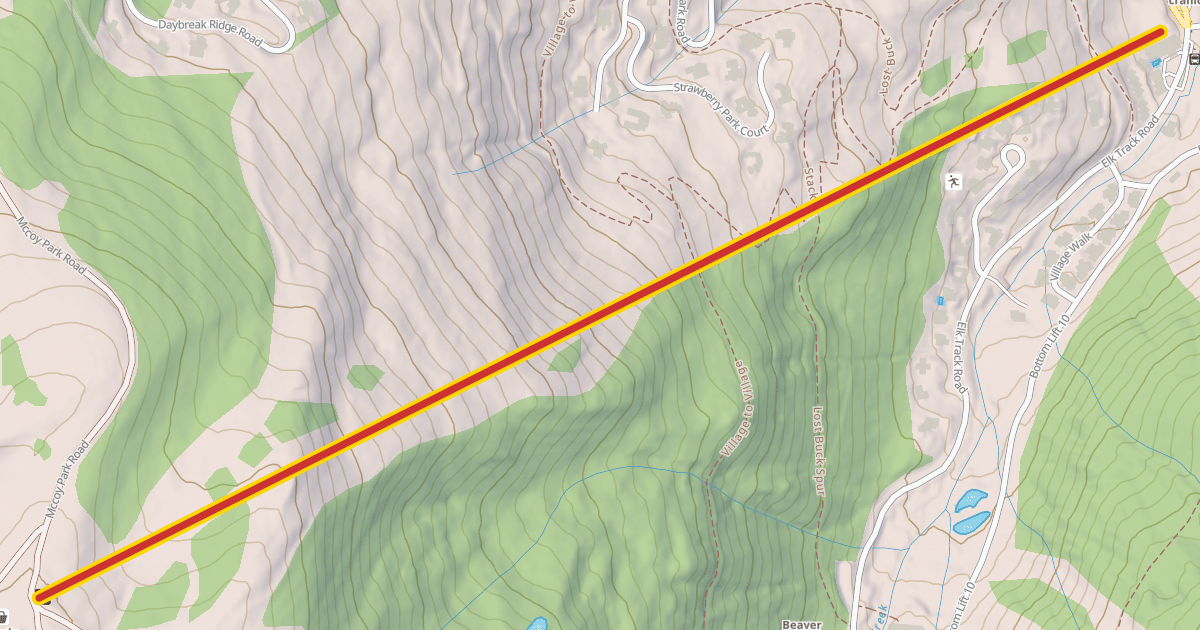Map preview of Strawberry Park Express Lift