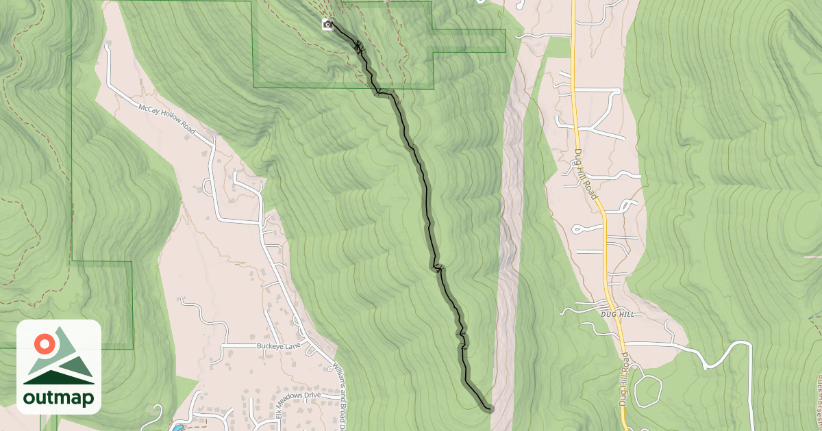 Map of Warpath Ridge Trail