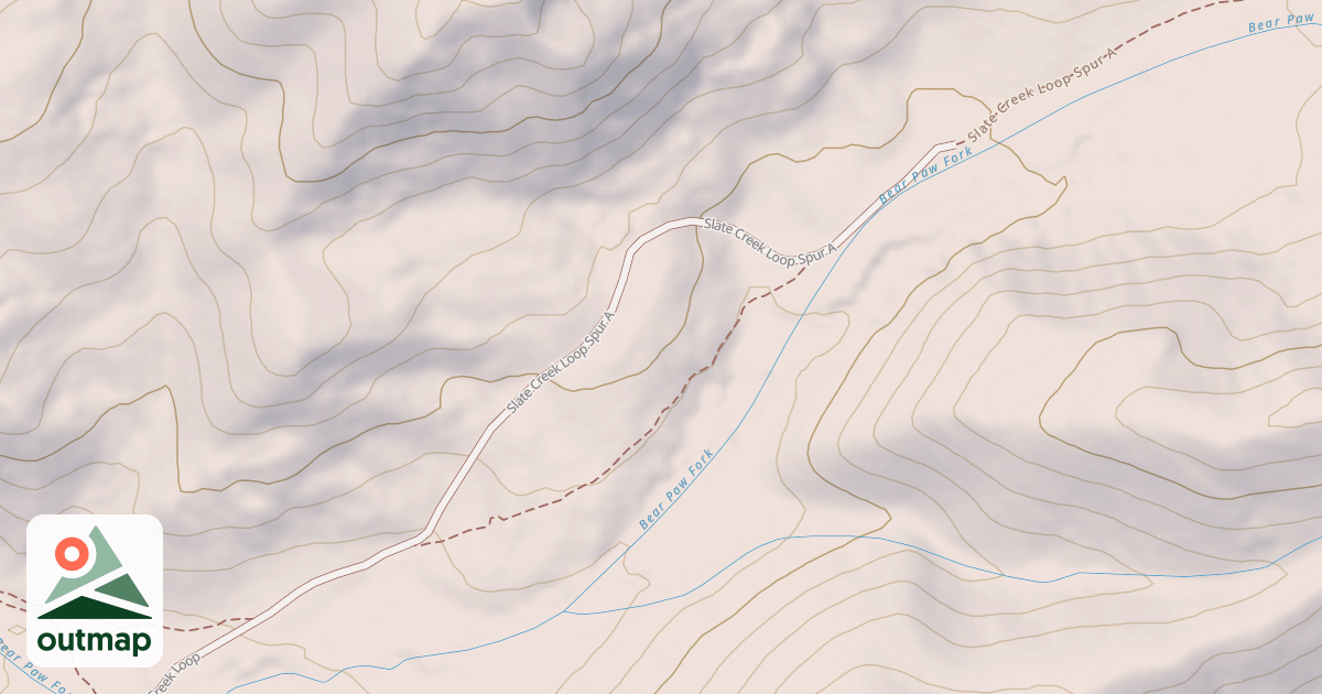 Map of Bear Paw Fork Snowmobile