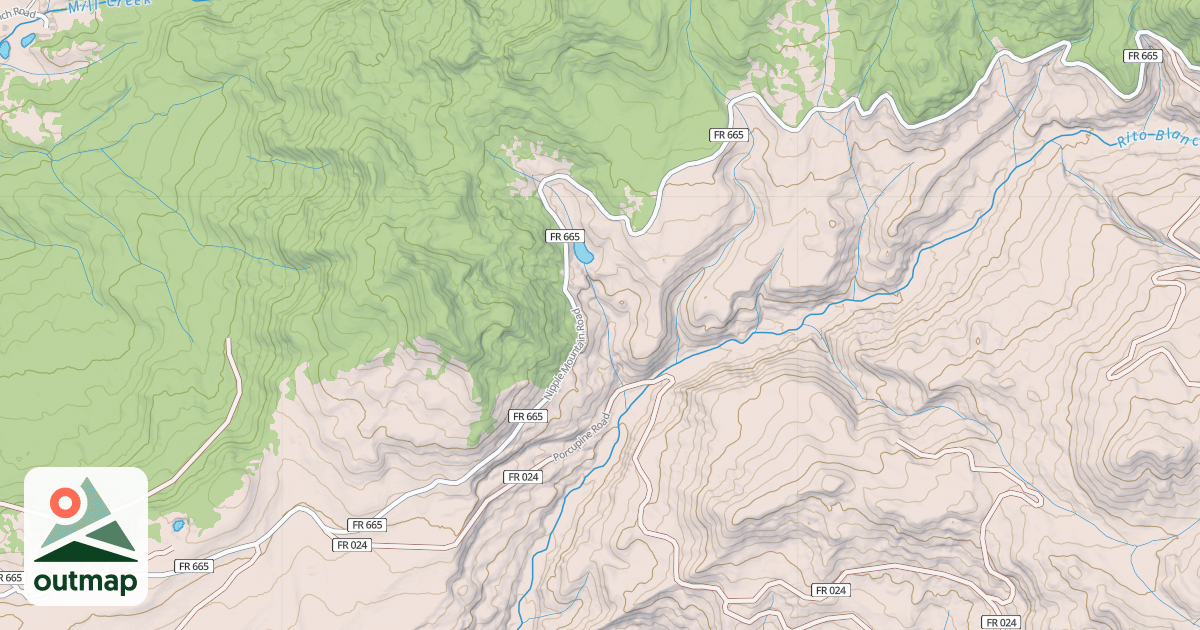 Map of Nipple Mtn Winter