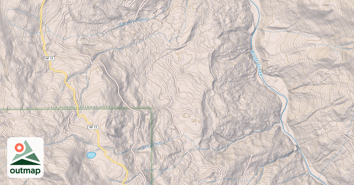 Map of BEE CREEK