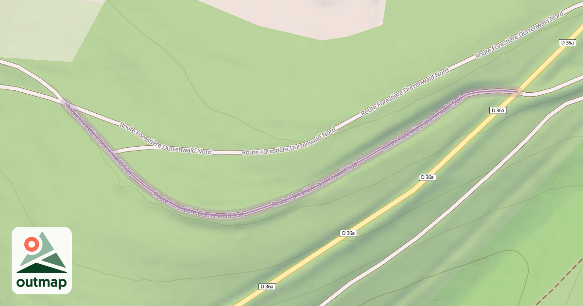 Map of Route Forestière Durrenwald Sud