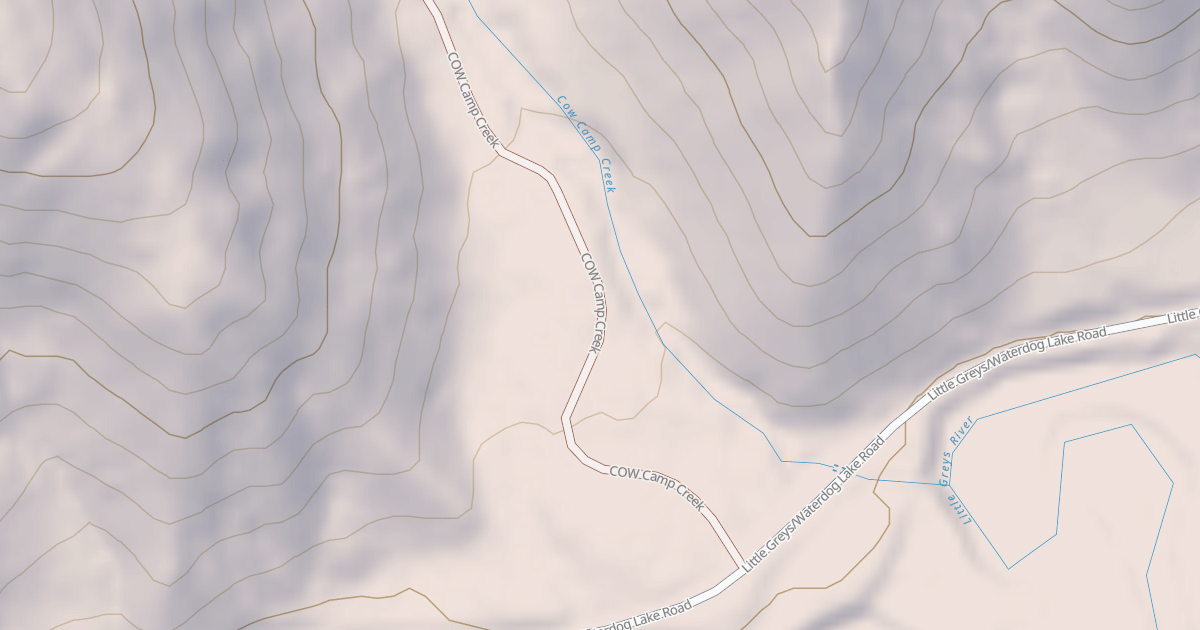 Map preview of COW CAMP CREEK