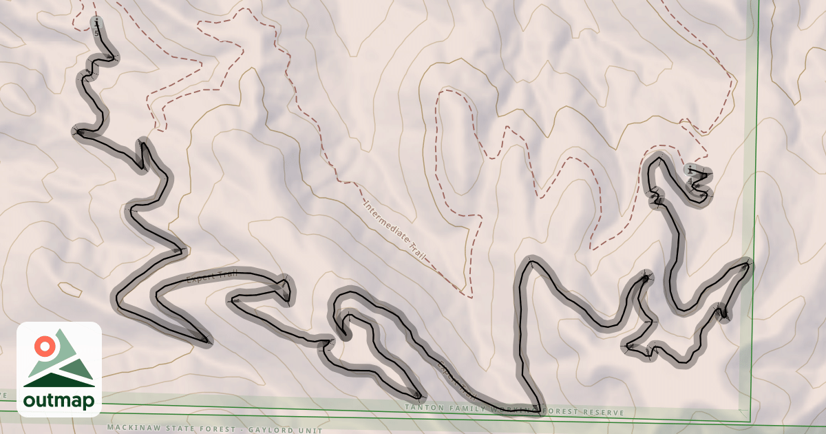 Map of Expert Trail