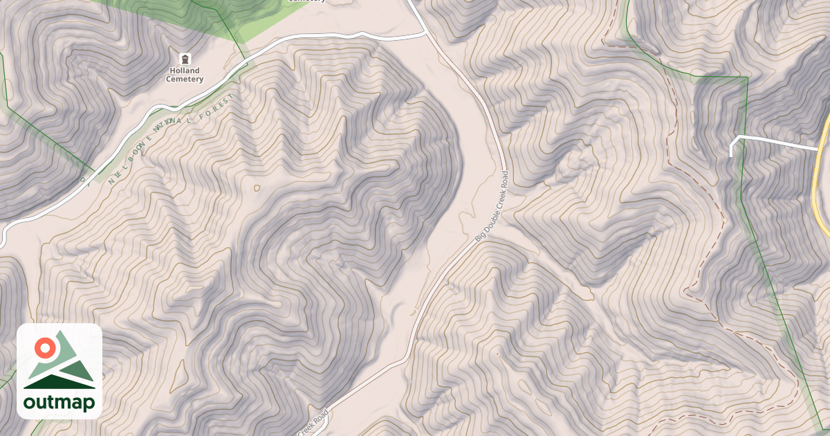 Map of BIG DOUBLE CREEK