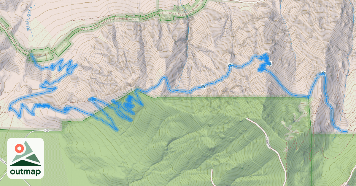 Map of Olallie Trail