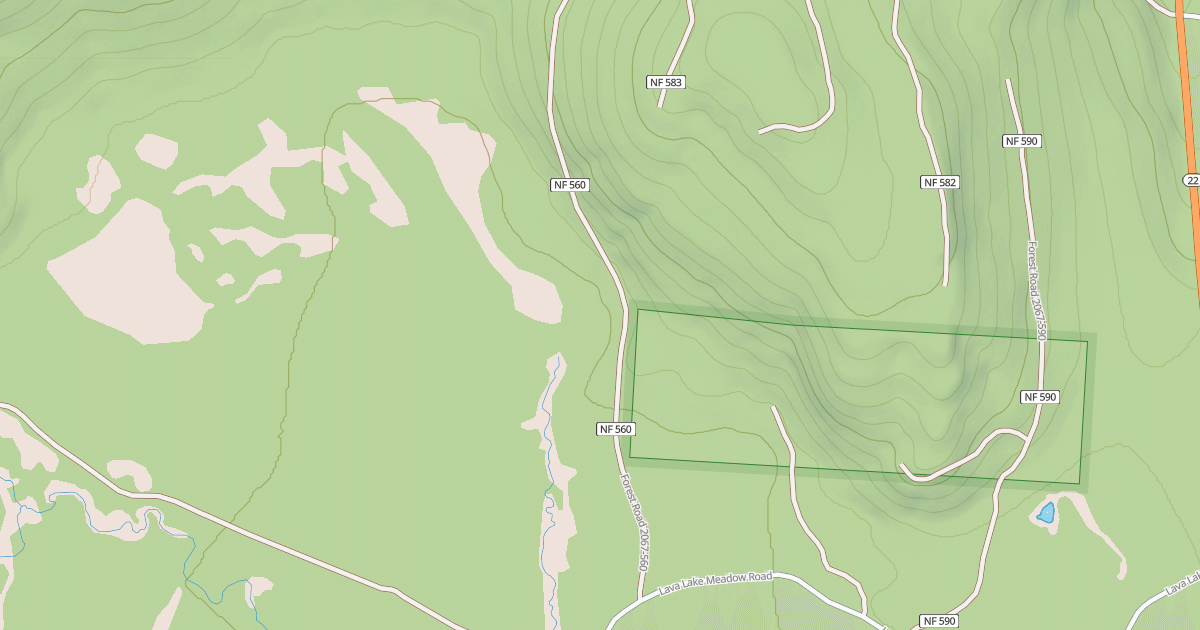 Map preview of PARKS CREEK RD