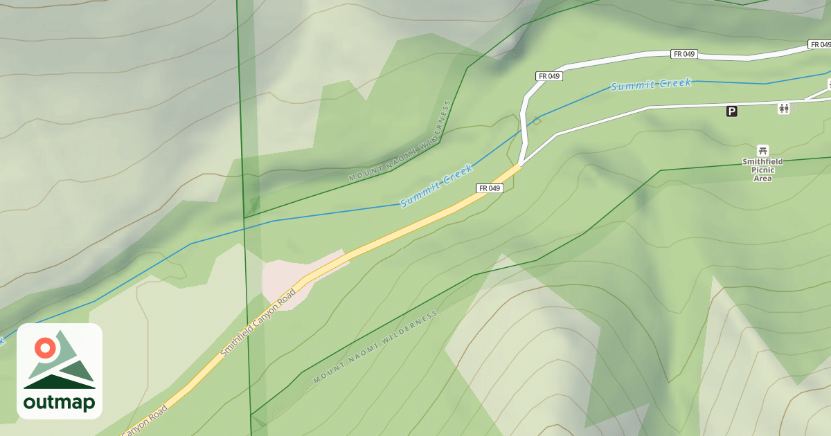 Map of SMITHFIELD CANYON