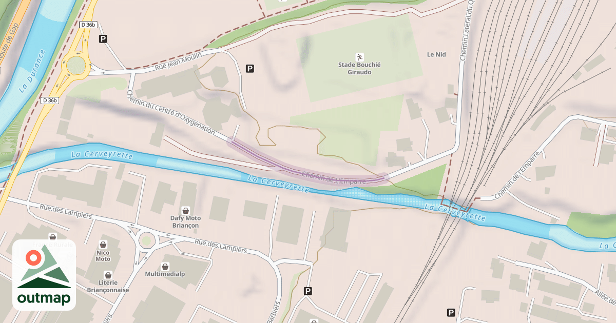 Map of Chemin du Centre d'Oxygénation