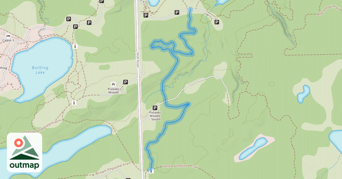 Map of Yellow Single Track Trail
