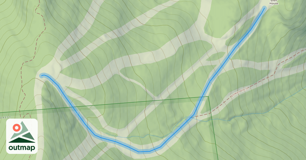 Map of Lower Rim Run