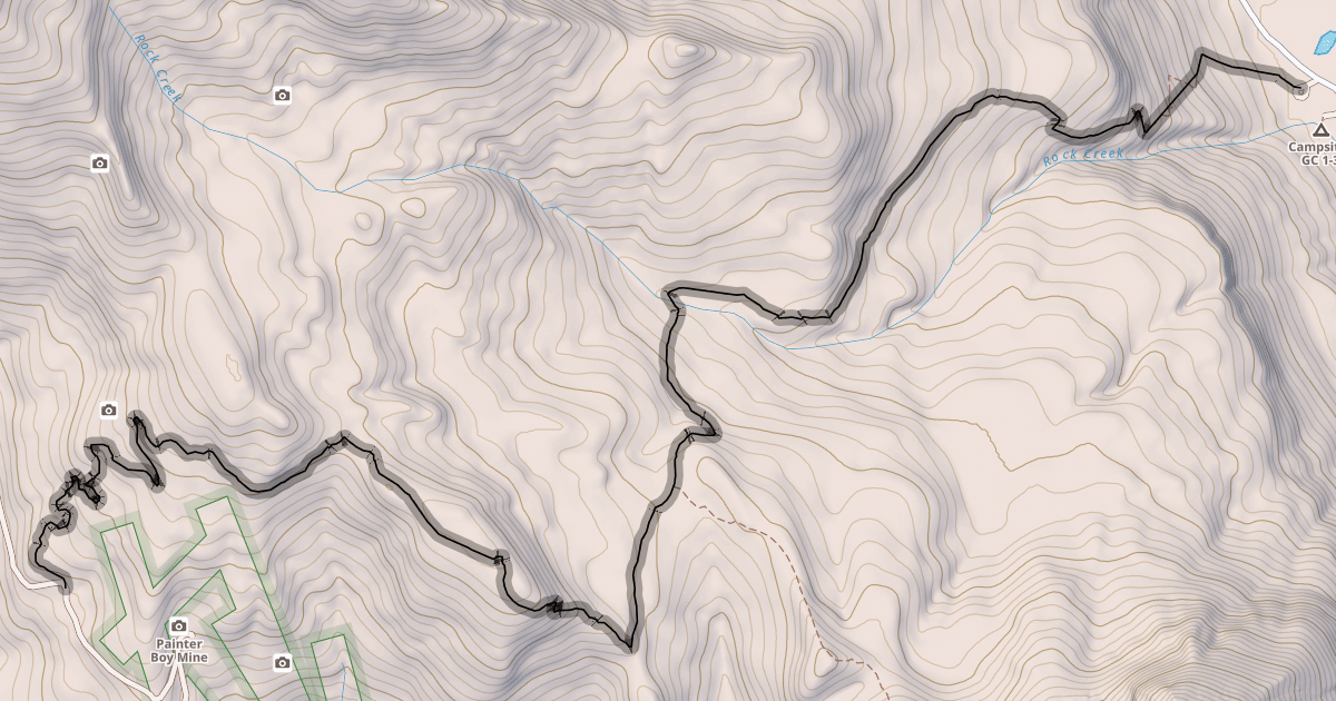 Map preview of Washington Gulch Trail