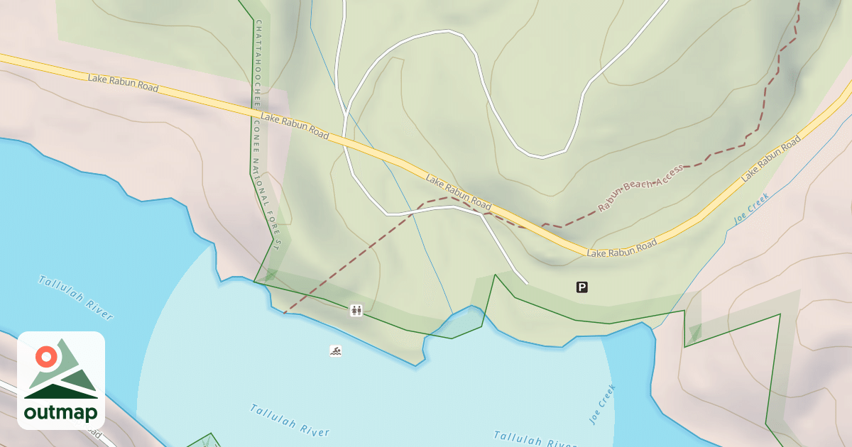 Map of LAKE RABUN BOAT RAMP
