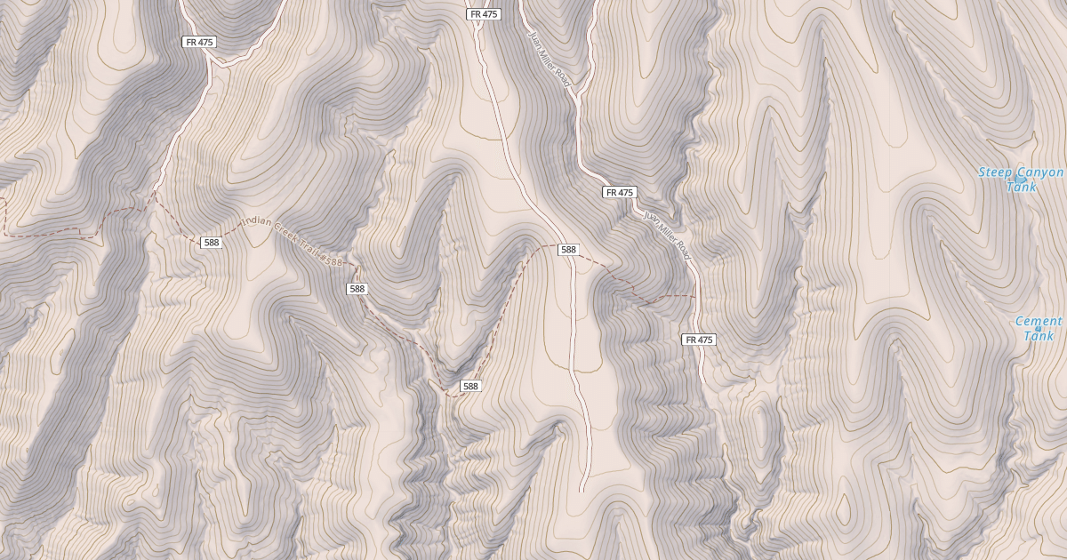 Map preview of USFS National Forest System Roads {FC267F9E-045A-4481-A275-50BDA9277A77}