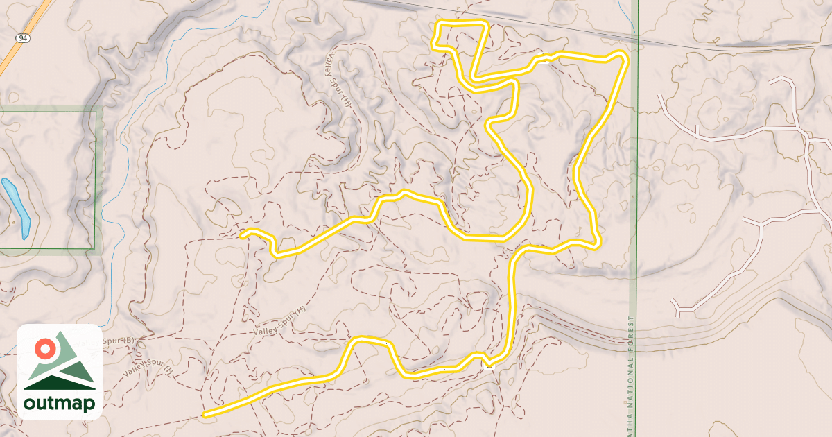 Map of Valley Spur (Z)