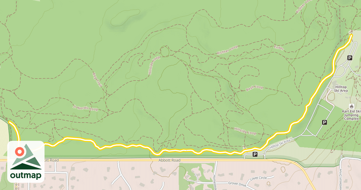Map of Abbott Multi-use Trail