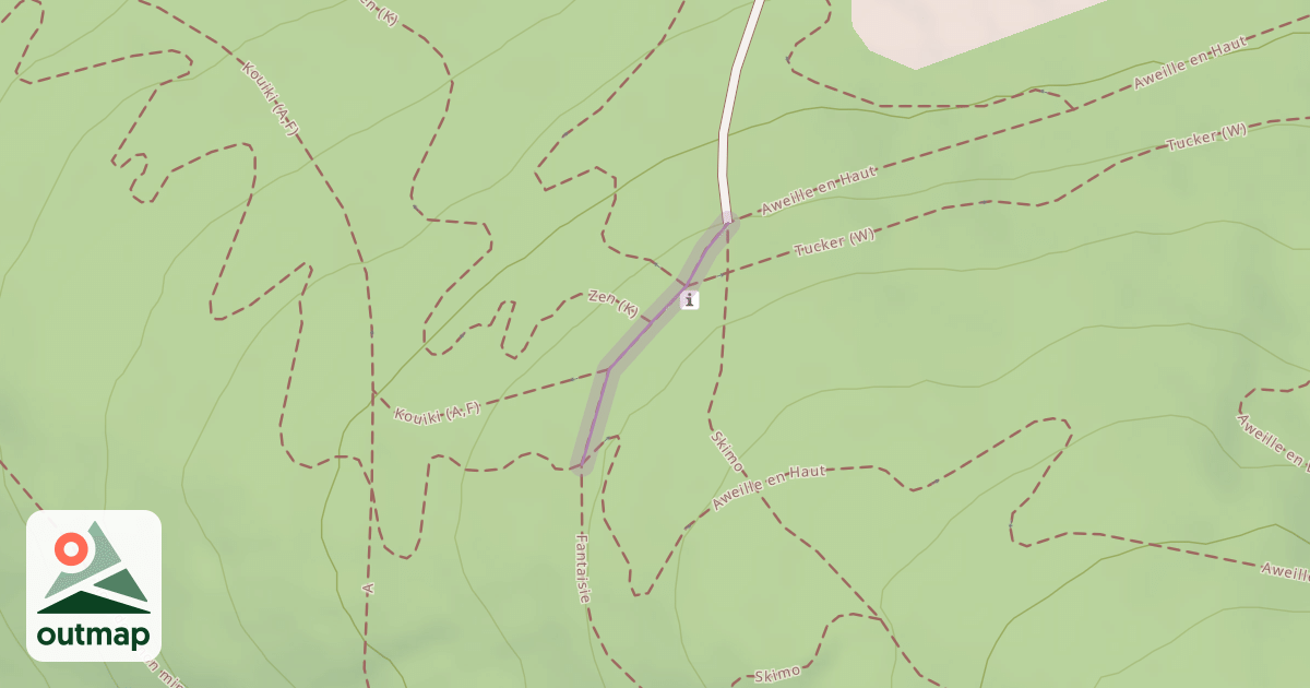 Map of Aweille en Haut