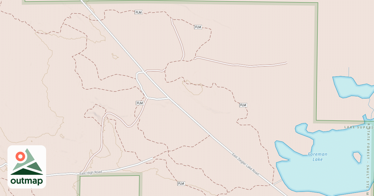 Map of Foreman Lake Motorcycle Trail