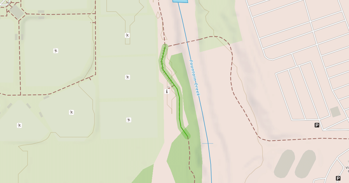 Map preview of Pikes Peak Greenway