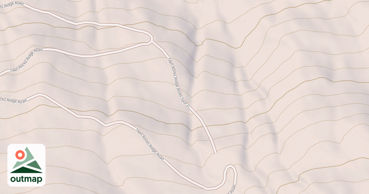 Map of TWIN ROCKS RIDGE SPUR D