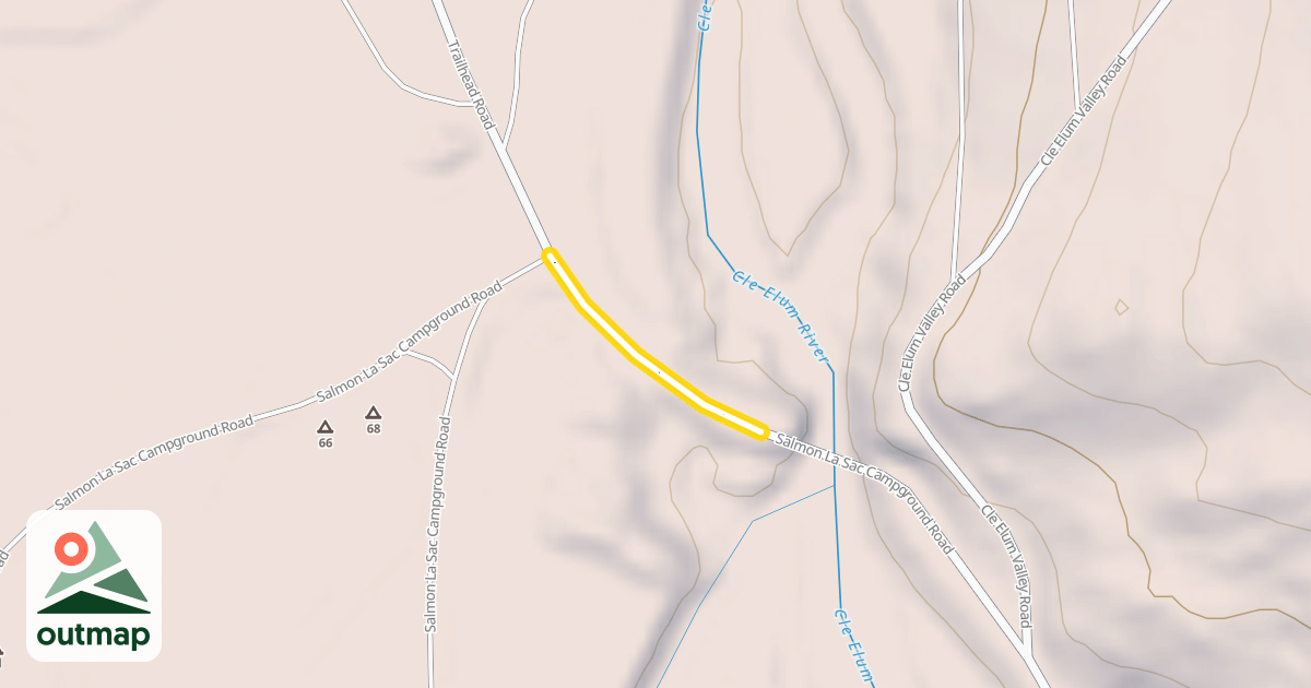 Map of Salmon La Sac Campground Road