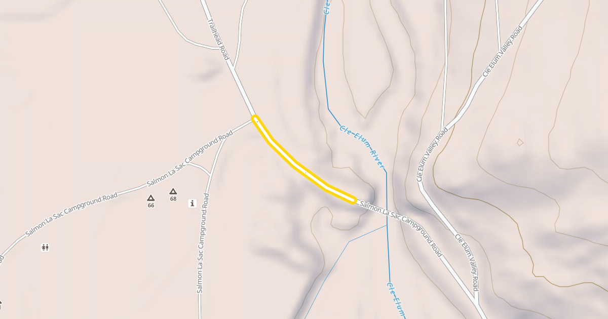 Map preview of Salmon La Sac Campground Road