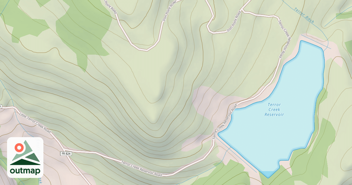 Map of TERROR CREEK RESERVOIR