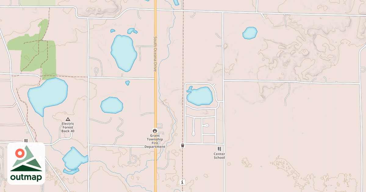 Map of William Field Memorial Hart-montague Trail State Park