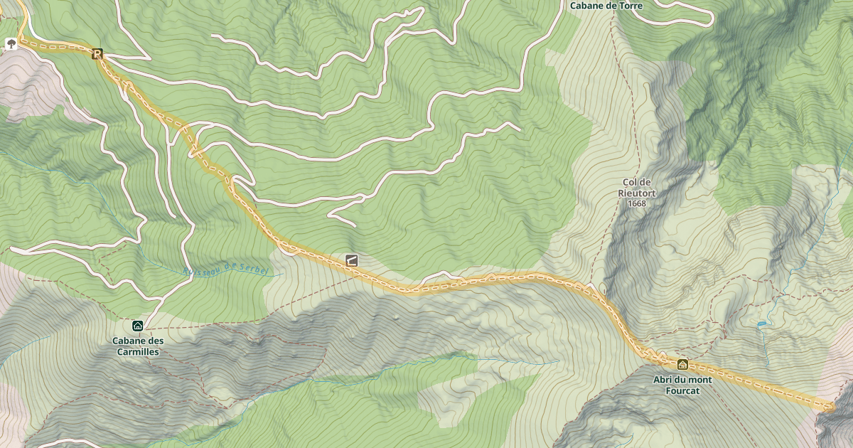 Map preview of Mont Fourcat — Col de Traucadou