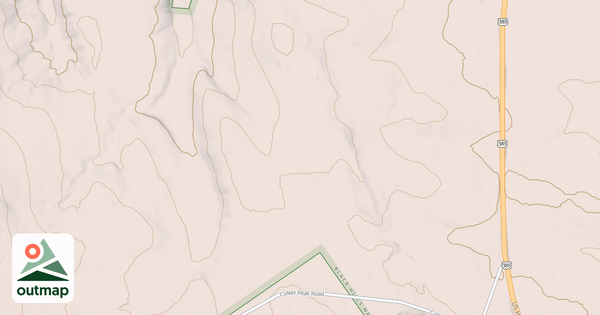 Map of CUSTER PEAK  BR 1B