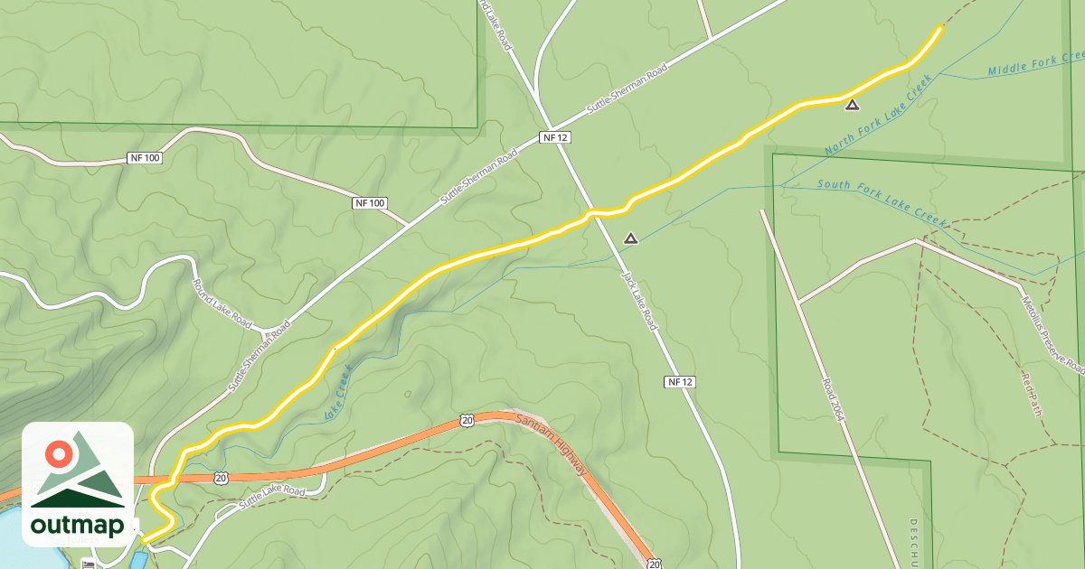 Map of Lake Creek Trail