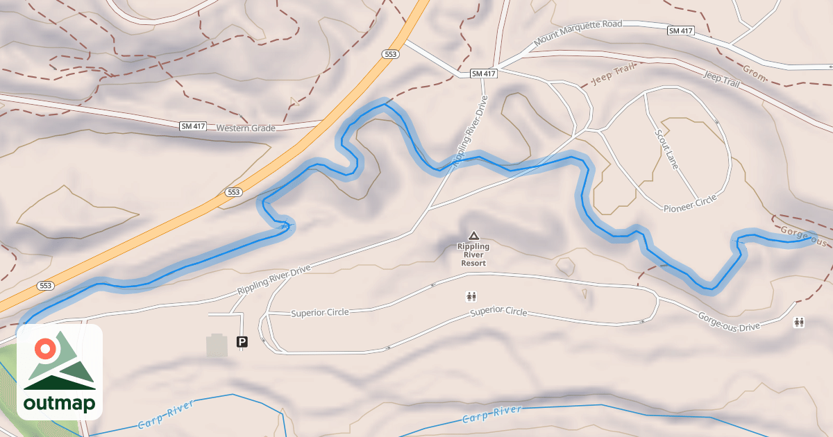 Map of Rippling River