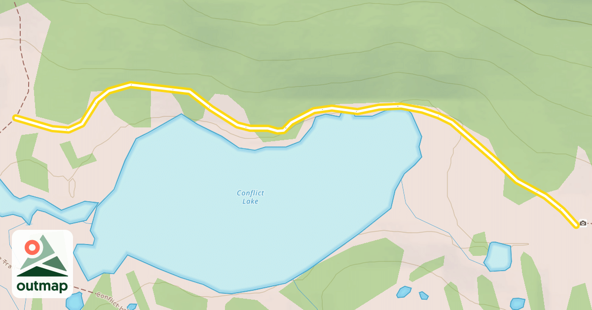 Map of Conflict Lake Trail