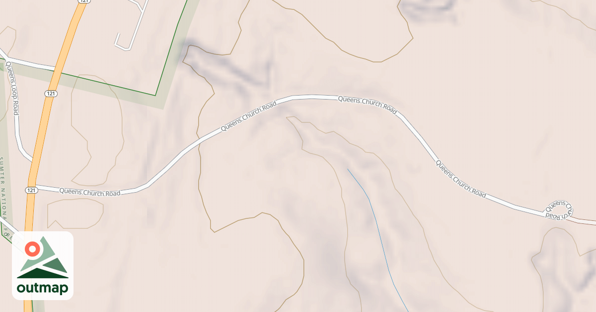 Map of QUEENS CHURCH