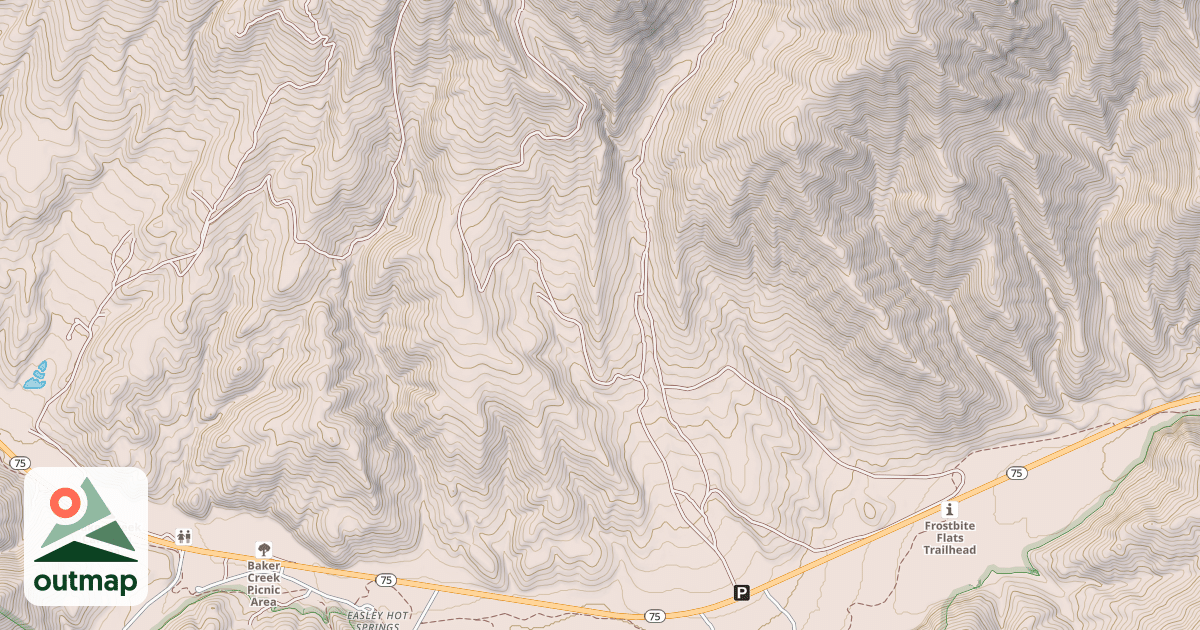 Map of LEFT FK. BOULDER CR
