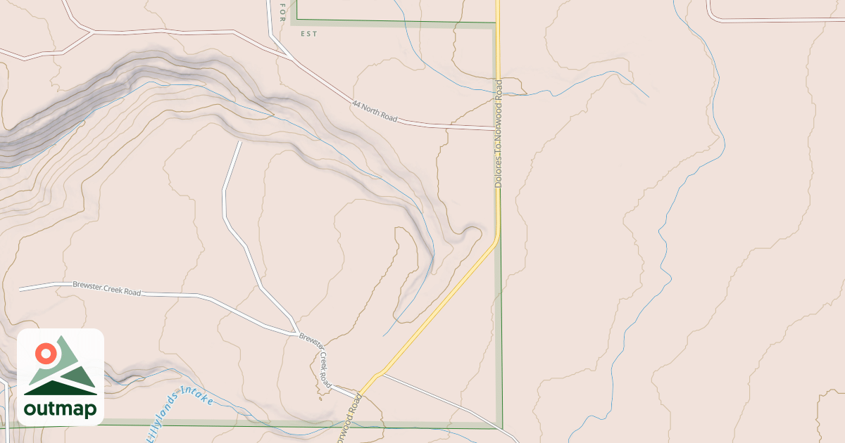 Map of DOLORES TO NORWOOD