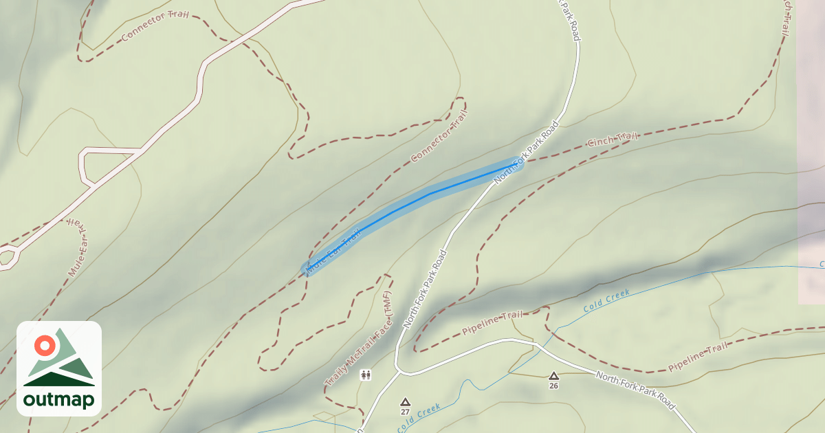 Map of Mule Ear Trail