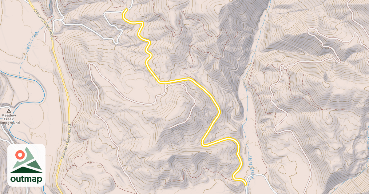 Map of Alder Creek Road