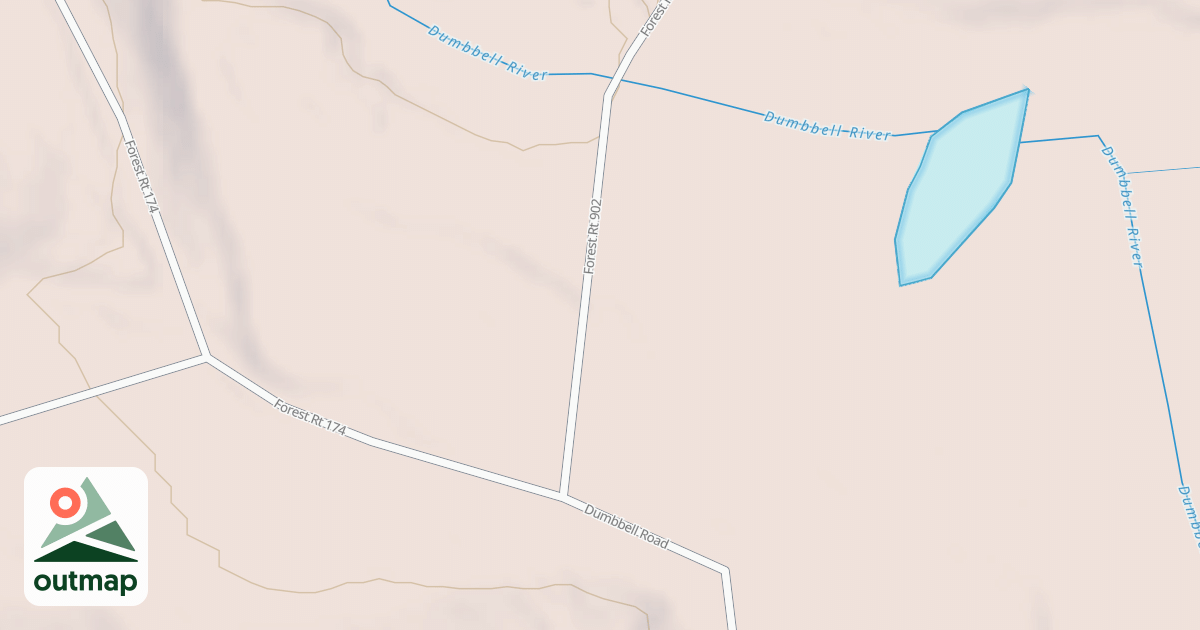 Map of DUMBBELL LAKE